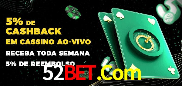 Promoções do cassino ao Vivo 52Bet.Com